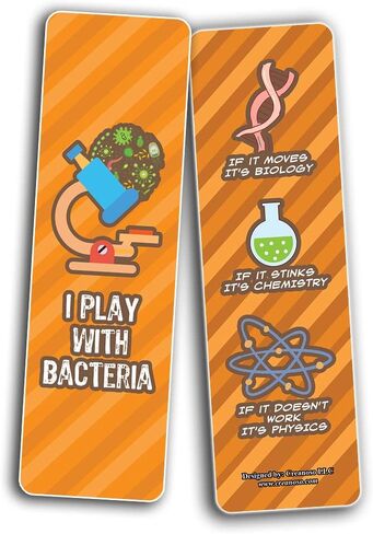 Creanoso Cute Biology Sayings Bookmarks (2-Sets x 6 Cards) – Daily Inspirational Card Set – Interesting Book Page Clippers – Great Gifts for Adults and Professionals in Saudi Arabia