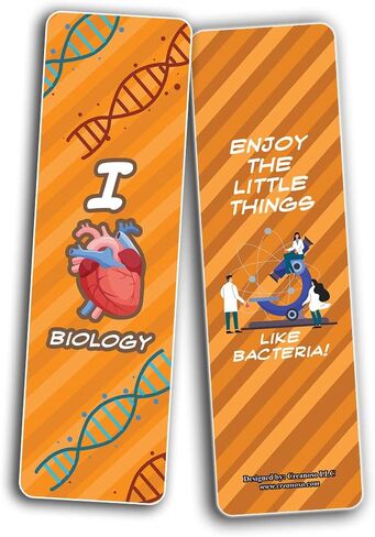 Creanoso Cute Biology Sayings Bookmarks (2-Sets x 6 Cards) – Daily Inspirational Card Set – Interesting Book Page Clippers – Great Gifts for Adults and Professionals in Saudi Arabia