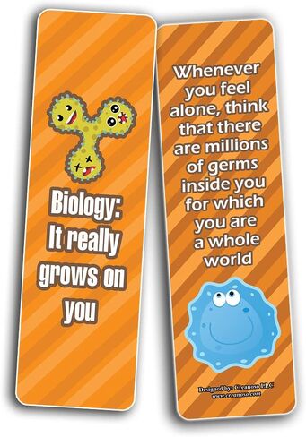 Creanoso Cute Biology Sayings Bookmarks (2-Sets x 6 Cards) – Daily Inspirational Card Set – Interesting Book Page Clippers – Great Gifts for Adults and Professionals in Saudi Arabia
