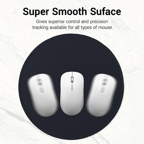 لوحة الماوس المستديرة ، قاعدة موسباد غير قابلة للانزلاق مع حافة مخيط ، وسادات الماوس المستديرة للألعاب ، ومقاومة للماء للمكتب ، والمنزل ، والألعاب ، والكمبيوتر المحمول (الأزرق) in Kuwait