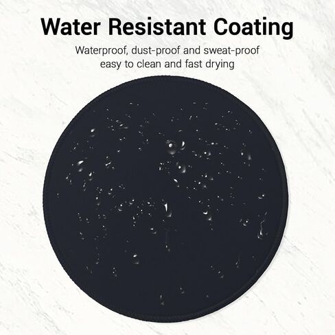 لوحة الماوس المستديرة ، قاعدة موسباد غير قابلة للانزلاق مع حافة مخيط ، وسادات الماوس المستديرة للألعاب ، ومقاومة للماء للمكتب ، والمنزل ، والألعاب ، والكمبيوتر المحمول (الأزرق) in Kuwait