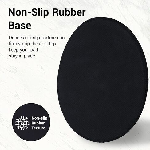 لوحة الماوس المستديرة ، قاعدة موسباد غير قابلة للانزلاق مع حافة مخيط ، وسادات الماوس المستديرة للألعاب ، ومقاومة للماء للمكتب ، والمنزل ، والألعاب ، والكمبيوتر المحمول (الأزرق) in Kuwait