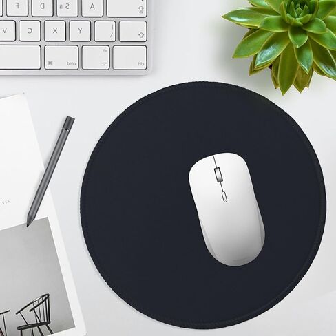 لوحة الماوس المستديرة ، قاعدة موسباد غير قابلة للانزلاق مع حافة مخيط ، وسادات الماوس المستديرة للألعاب ، ومقاومة للماء للمكتب ، والمنزل ، والألعاب ، والكمبيوتر المحمول (الأزرق) in Kuwait