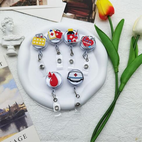 8 PCS Coraline Badge Reels Cute Retractable Coraline Badge Reel Funny Badge Holder Halloween Character Nursing Badge Reel Clips for Nurse Teacher Doctor in Kuwait