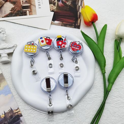 8 PCS Coraline Badge Reels Cute Retractable Coraline Badge Reel Funny Badge Holder Halloween Character Nursing Badge Reel Clips for Nurse Teacher Doctor in Kuwait