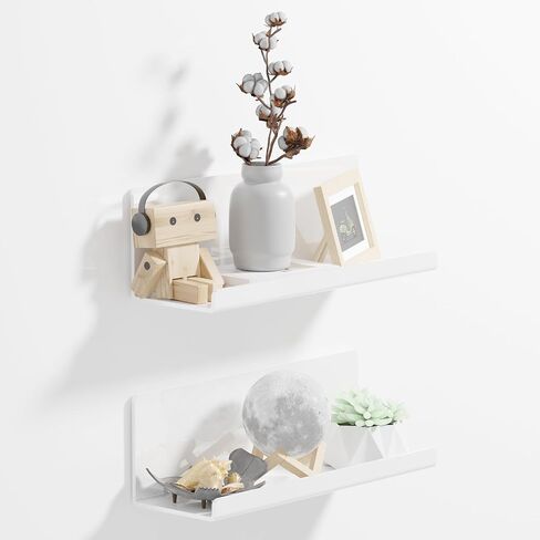 Adhesive Floating Shelves for Wall No Drilling, 12 Inch Acrylic Self Adhesive Shelves, Stick on Shelves, Dorm Wall Shelf, for Bathroom, Kitchen, Bedroom, Office, Gaming Room, Gray in Kuwait