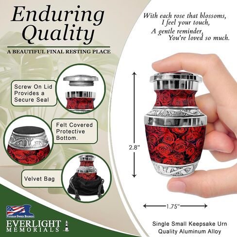 Heart Shaped Keepsake Cremation Urns for Human Ashes - Celestial Journey Small Keepsake Urn for Men Women Children Pets - Burial Urns in Kuwait