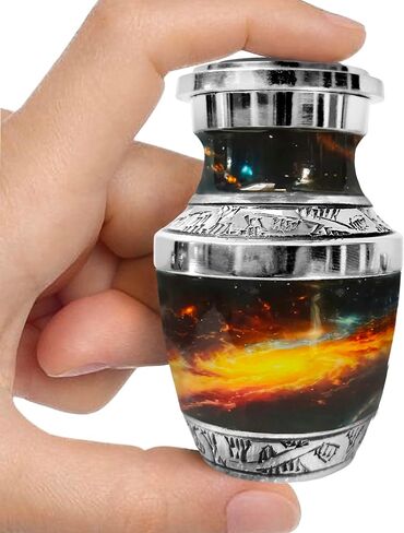 Heart Shaped Keepsake Cremation Urns for Human Ashes - Celestial Journey Small Keepsake Urn for Men Women Children Pets - Burial Urns in Kuwait