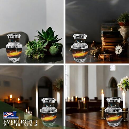 Heart Shaped Keepsake Cremation Urns for Human Ashes - Celestial Journey Small Keepsake Urn for Men Women Children Pets - Burial Urns in Kuwait