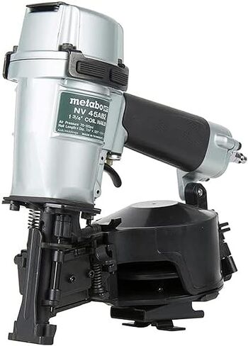 Metabo HPT Pneumatic Roofing Nailer + 18V Impact Driver Pro Bundle Kit, 1-3/4-Inch Coil Roofing Nailer with BONUS 18V Triple Hammer Impact Driver Kit, KNV45AB2 in Saudi Arabia