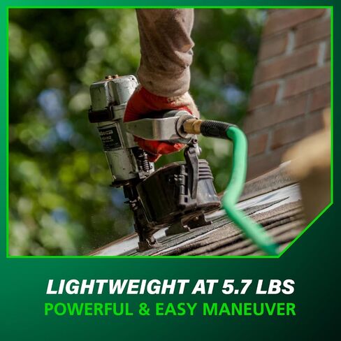Metabo HPT Pneumatic Roofing Nailer + 18V Impact Driver Pro Bundle Kit, 1-3/4-Inch Coil Roofing Nailer with BONUS 18V Triple Hammer Impact Driver Kit, KNV45AB2 in Saudi Arabia