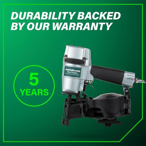 Metabo HPT Pneumatic Roofing Nailer + 18V Impact Driver Pro Bundle Kit, 1-3/4-Inch Coil Roofing Nailer with BONUS 18V Triple Hammer Impact Driver Kit, KNV45AB2 in Saudi Arabia