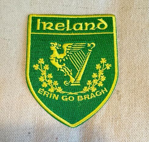 Ukraine Coat of Arms Patch Tryzub Trident Shield Embroidered Iron-On in Saudi Arabia