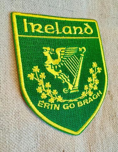 Ukraine Coat of Arms Patch Tryzub Trident Shield Embroidered Iron-On in Saudi Arabia