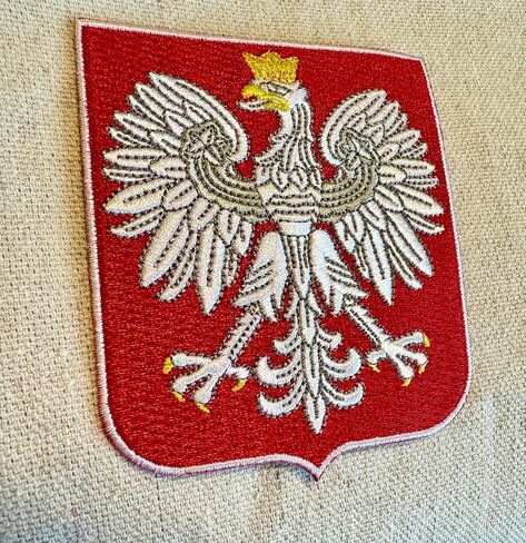Ukraine Coat of Arms Patch Tryzub Trident Shield Embroidered Iron-On in Saudi Arabia