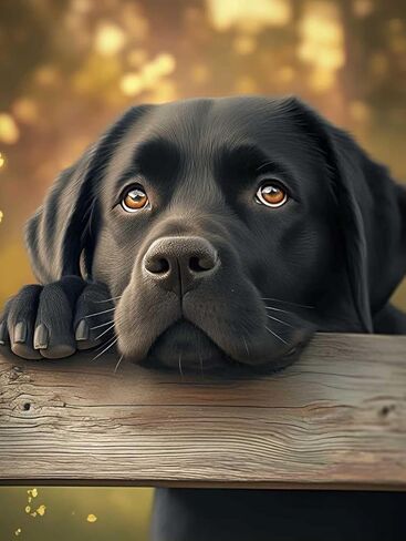 youshiha Black Labrador Dog Diamond Painting kits للبالغين ، DIY 5D Animal Diamond Art Cull in Kuwait