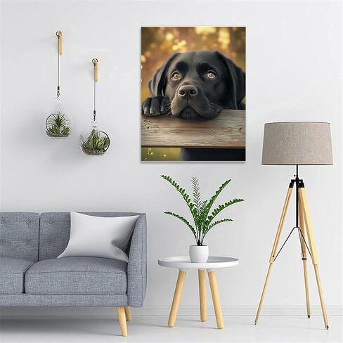 youshiha Black Labrador Dog Diamond Painting kits للبالغين ، DIY 5D Animal Diamond Art Cull in Kuwait