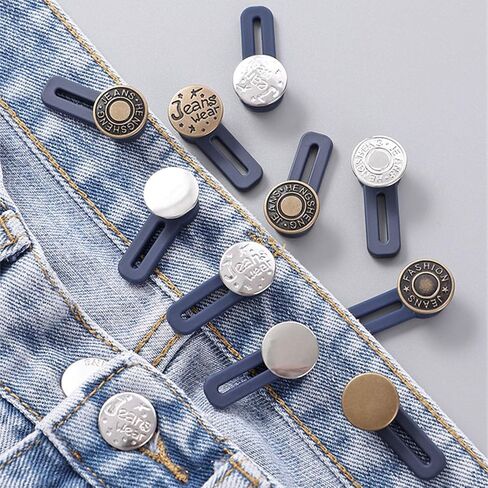 FQTANJU 5 PCS Pants Extender Button, Waistband Extender Pants Waist Extender for Jeans Skirts Trousers Collars Men Women, Simple Use, No Sewing. in Saudi Arabia