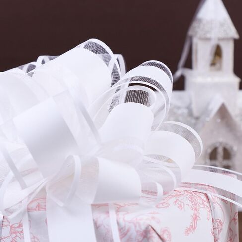12 Pcs 6inch Pull Bow Gift Wrapping,Pull Bow for Birthday, Christmas, Party, Holiday, Gift Boxes Bow Basket Packaging Bows for Valentine's Day Presents Flower Decorations in Saudi Arabia