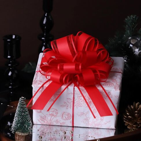 12 Pcs 6inch Pull Bow Gift Wrapping,Pull Bow for Birthday, Christmas, Party, Holiday, Gift Boxes Bow Basket Packaging Bows for Valentine's Day Presents Flower Decorations in Saudi Arabia