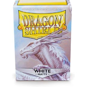 Dragon Shield Matte White 100 Protective Sleeves