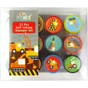 TINYMILLS 12 Pcs Construction Stamp Kit for Kids