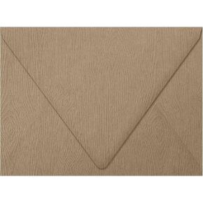 LUXPaper A7 Contour Flap Invitation Envelopes | 5 1/4" x 7 1/4" | Oak Woodgrain | 68lb. Text | 50 Qty