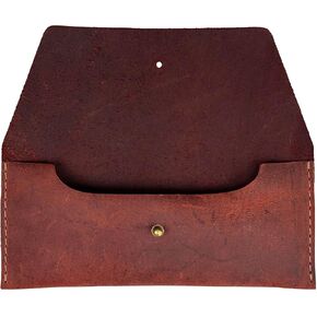 Leather Cash Envelope Wallet, Money Pouch Reusable Budget Envelope Wallet, Leather Cash Holder With One Slot Holder, Handmade, Full Grain Leather Vintage (Vintage)