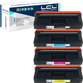 LCL Compatible Toner Cartridge Replacement for Ricoh SP C310HA C311N C312DN C312DN C231N 406475 406476 406477 406478 C231SF C232DN C232SF C242DN (4-Pack Black Cyan Magenta Yellow)
