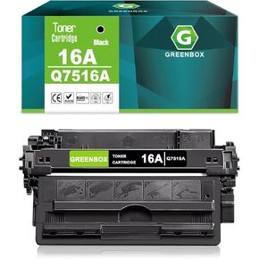 GREENBOX Compatible 16A High Yield Toner Cartridge Replacement for HP 16A Q7516A Black Toner Cartridge for Laserjet 5200 5200n 5200tn 5200dtn 5200L 5200Lx Printer (1-Pack, 12,000 Pages)
