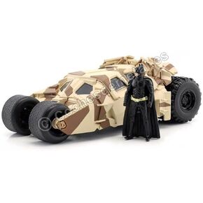 Jada the Dark Knight Batmobile with Batman Diecast Figure Version Version DC Comics Series 1/24 Diecast Model Car
