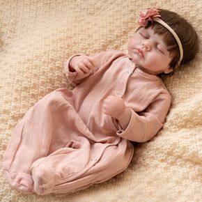 Realistic Reborn Baby Dolls - 20 Inch Lifelike Sleeping Baby Boy That Look Real Soft Body Newborn Baby Dolls with Feeding Kit Gift Box for Kids Age 3+