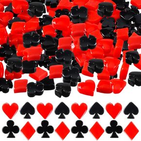 Wesiti 200 PCS Mini Casino Resin Fortings Bulk Casino Cake Toppers Decorations Tiny Poker Miniature Tigure