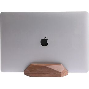 حامل كمبيوتر محمول عمودي قابل للتعديل ، حامل جهاز MacBook الخشب ، حامل كمبيوتر محمول خشبي ، حامل كمبيوتر محمول رأسي للمكتب ، DOCK قابل للتعديل يناسب جميع MacBook/Surface Pro