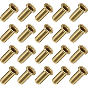 Metallixity من خلال برشام ثقب (4 مم × 10 مم) 200 ٪ ، ونحاس جوفاء الصواميل - من أجل جلد القماش المصنوعة DIY Making ، نغمة النحاس