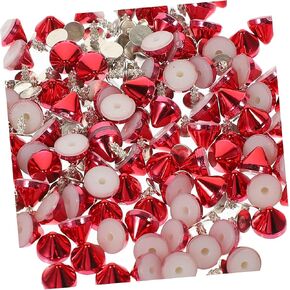 100pcs المسامير الحرف البلاستيكية السوداء ، ترصيع للملابس ، إكسسوارات محفظة ، صياغة DIY ، طفرات على طراز الشرير للسترات ، الأحزمة ، الحقائب ، الأحذية ، 0.27*0.23*0.23 بوصة