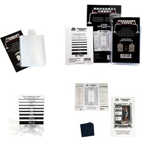 مجموعة الدرجات للبطاقات الرياضية وبطاقات التداول تشمل 3pcs | 100pk tabbbed card slives | أداة توسيط البطاقات | دليل أداة قياس السماكة