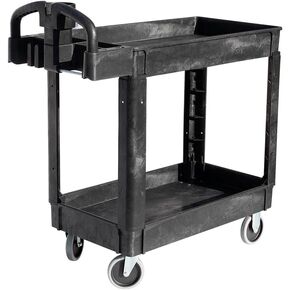 550 lbs Capacity Service Utility Cart, 45'' x 26'' with Lipped Shelf