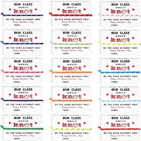 Yinkin 30 PCS Valentine Friending Bracelets with Card Set Valentine's Day Knot Bracelets Bracelets Bracelets للطلاب من بطاقات هدايا الصداقة للمعلم للأطفال.