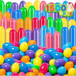 V-Opitos 1500 حزمة البيض البلاستيكي عيد الفصح ، 2.4 "بيض عيد الفصح الفارغ الفارغ في 8 ألوان ، بيض قابلة للملء من أجل مطاردة بيض عيد الفصح ، بيض مفاجئ ، حشو سلة ، لحفل عيد الفصح للأطفال
