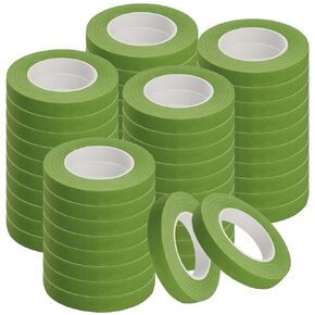 KEILEOHO 50 Rolls 1/2 Inch 29.5 Yard Floral Tape, Florist Tape for Floral Bouquet, Flower Stem Tape, Green Floral Tape for Wedding Bouquet Floral Arranging and DIY Crafts