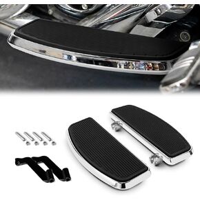 Chrome Passenger Footboard Floorboard and Mount Kit Fit for Harley Touring Models Road King Road Glide Street Glide Electra Glide CVO 1993-Up