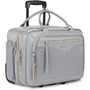 LIGHT FLIGHT Rolling Laptop Bag Rolling Briefcase for Women Computer Bag with Wheels Case for Carry on Travel Work Business