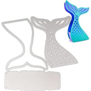 1 PCS صبع ذيل السمكة القطع المعدنية يموت ، حوريات البحر قطع مربع القتلى ، DIY القصاصات فنان Die Cuts Stency لتصنيع البطاقات ألبوم الألبوم المزخرف بطاقات الورق المزخرفة