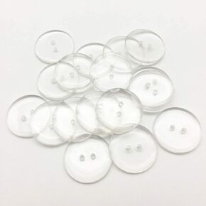 10Pcs Buttons 2 Hole, Resin Clear Buttons for Sewing and DIY Craft