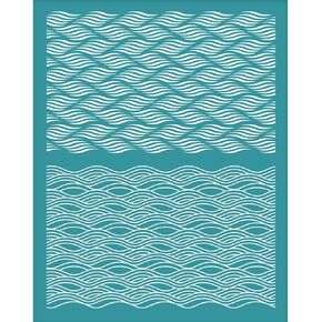OLYCRAFT 4x5 Inch Wave Silk Screen Stencils for Polymer Clay Ocean Waves Clay Stencils Silk Screen Printing Stencils Reusable Mesh Transfer Stencil for Earrings Jewelry Making
