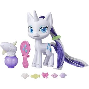 لعبة My Little Pony Magical Mane Rarity Rarity - 6.5 "شخصية مهر لتصميم الشعر مع الشعر الذي ينمو ويغير اللون ، 10 ملحقات مفاجئة