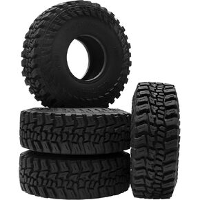sharegoo 4pcs RC 1.9 إطارات الزاحف 1.9 بوصة الإطارات المطاطية 120x44mm w/Foam إدراج متوافقة مع SCX10 المحوري III Traxxas Trx4 Redcat Gen8 Gen7 1/10 RC Crawler Car (النمط 2)