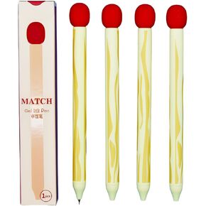Maydahui 5 PCS تمنيات المباراة Gel Ink Als Creative Declussed Matches Writing Pen Black Ink for School Office Party Forms