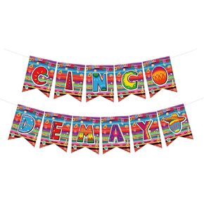 Cinco De Mayo Banner Mexican Fiesta Party Supplies for Mexican Themed Party Decorations